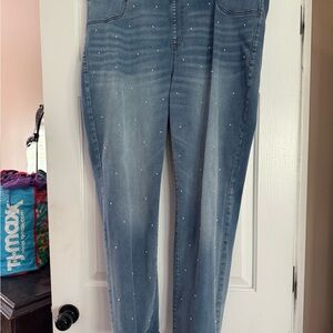 Lane Bryant Women's Blue Jeans with Embellishments
